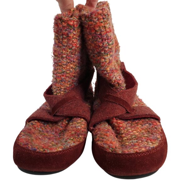 Women's Acorn Pull-On Wool Slipper Boots Multicolor 8/9 - Picture 2 of 8